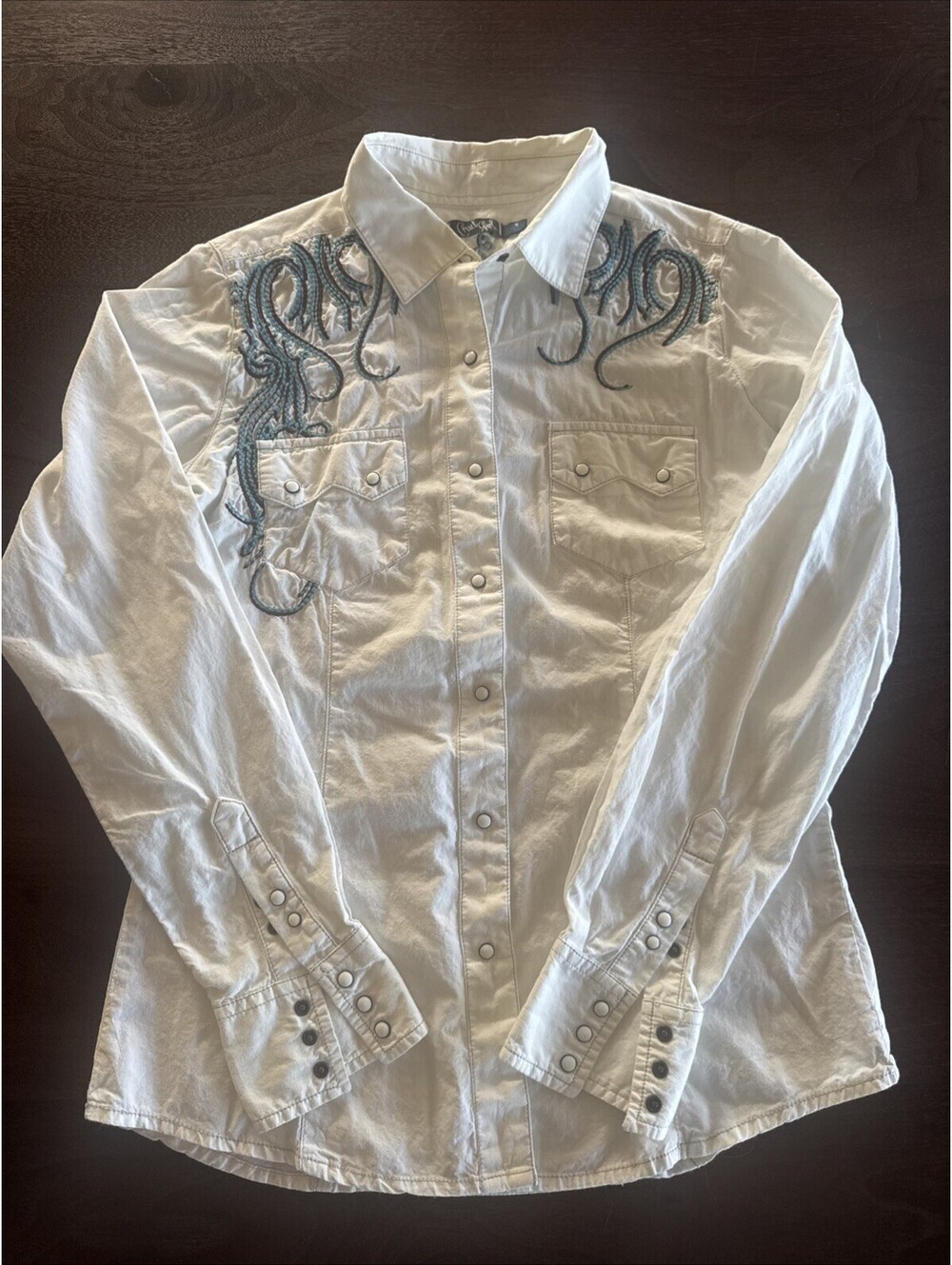 Cruel Girl button down Western shirt women small